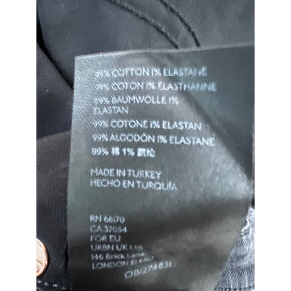 We The Free People Zuri Mom Jeans Black Dusty Roads Button Fly High Rise 27 - Picture 8 of 8